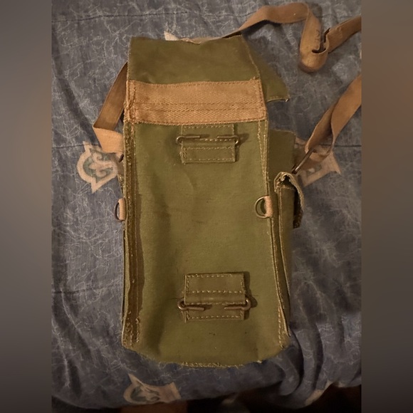 US Military Grade Canvas Bag Vintage Green Vietnam GI Ammo Green Veteran Camping - Picture 7 of 14